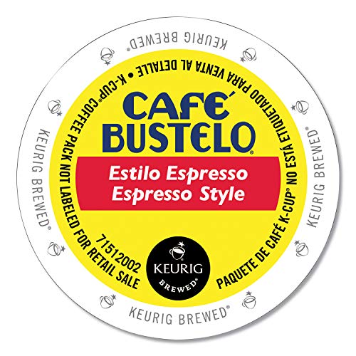 Cafe Bustelo Espresso Style K-Cup Pods - Medium/Dark Roast 96 Count - Compatible with Keurig Brewers