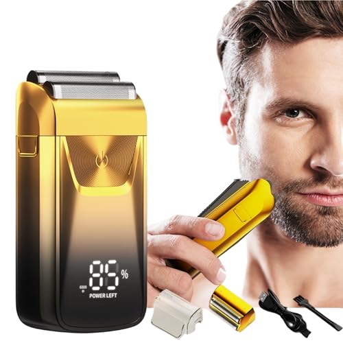 Electric Foil Shaver for Men, 2-in-1 Razor & Trimmer, Rechargeable