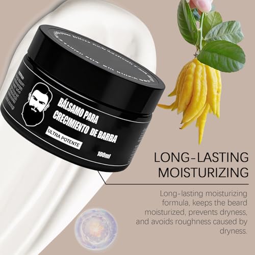 IpXkwll Beard Stimulating Balm 3.5 Fl Oz Ultra Potente Beard Growth Cream