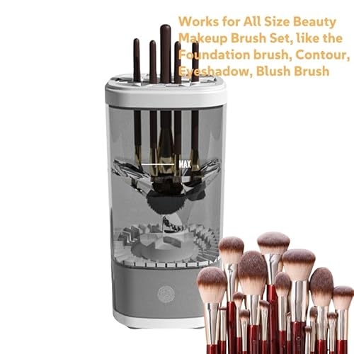 Electric Makeup Brush Cleaner Machine, LIFEES Portable Automatic USB Cosmetic Brush Cleaner Dryer for All Size Beauty Makeup Brushes Set, Foundation brush, Contour, Eyeshadow, Blush Brushes