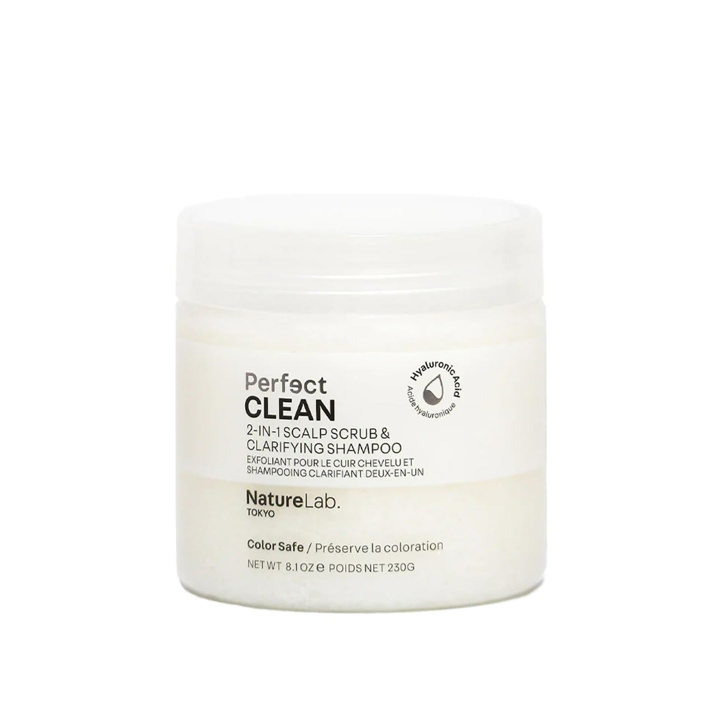 NatureLab.TOKYO Perfect Clean 2-in-1 Scalp Scrub & Clarifying Shampoo | Exfoliating Sugar Crystals with Probiotic Sake Water & Hyaluronic Acid for Deep Scalp Cleanse, Shine, & Hydration – 8.1 oz
