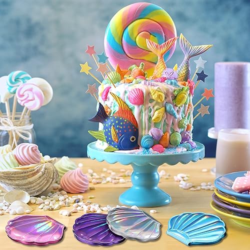 Set of 24 Seashell Compact Mirrors with Magnification for Party Favors
