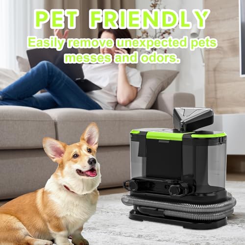 HOMLOVE 21 KPa Portable Carpet & Upholstery Cleaner Machine – Green