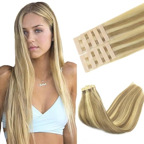 Hair Extensions Tape-in 22 Inch Silky Straight 10pcs 30g Seamless Invisible