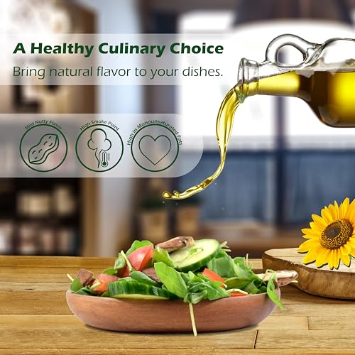Plant Guru Sunflower Oil 4 fl oz ? Cold?Pressed, 100% Pure & Natural Carrier for Skin, Face, Body, Hair & Cooking. Great for DIY Creams, Lotions, Soaps & Lip Balms.
