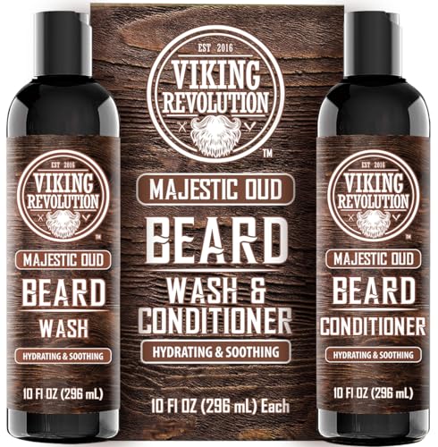 Beard Wash & Conditioner Set - Majestic Oud 10 oz - Sibling Variation