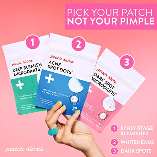 Peach Slices Acne Spot Dots - Microdart Patches for Blemish & Dark Spot Treatment