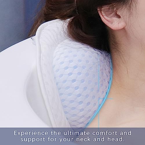 Bathtub Bath Pillow Headrest with Ergonomic TPE - Medium White