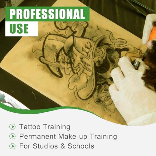 Jconly Professional Reusable Tattoo Practice Skin 5 Pack 12x8 inch Silicone for Artists