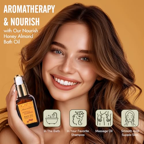 Honey Almond Bath & Body Gift Set for Women - 13pcs Spa & Self-Care Gift Basket