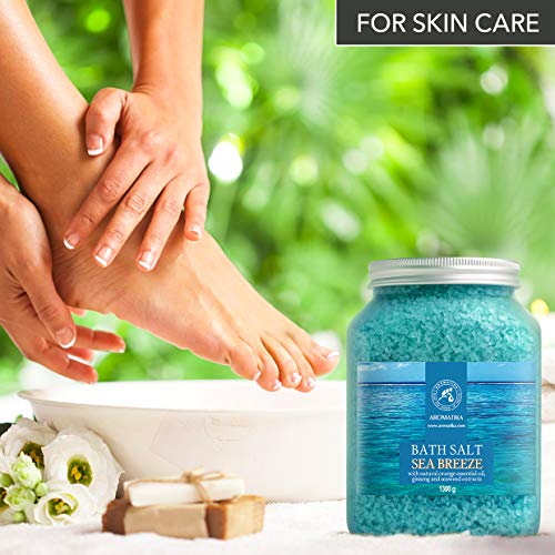 Natural Bath Sea Salt 46 Oz with Essential Oils - Relaxing Calming Aromatherapy