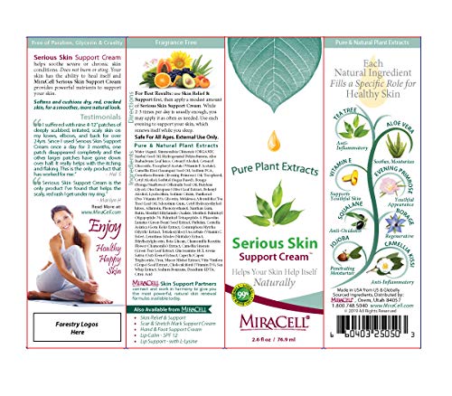 Miracell Skin Support Cream - Moisturizing for Psoriasis, Eczema, Rosacea, Sensitive Skin