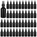 Lnrueg 48 Pcs BlackSmall Glass Spray Bottles 2 oz - Perfume, DIY Cleaners, Fine Mist Spray, Leakproof and Corrosion-Resistant, 60ML Travel Size, Portable for Beauty, Aromatherapy Household Use
