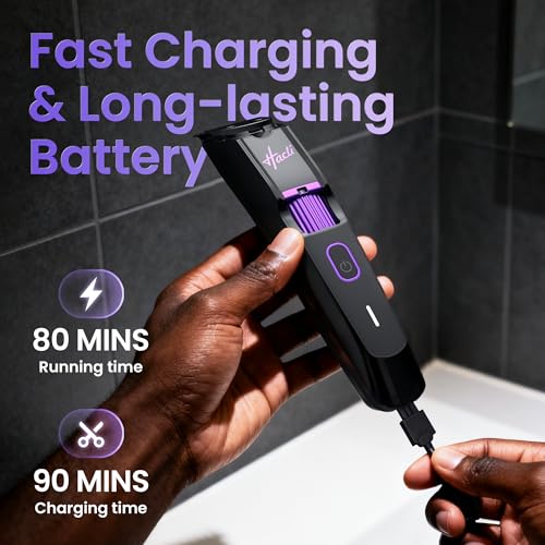 Cordless Waterproof Beard Trimmer with 20 Length Settings, Precision Dial, Men’s Grooming Kit