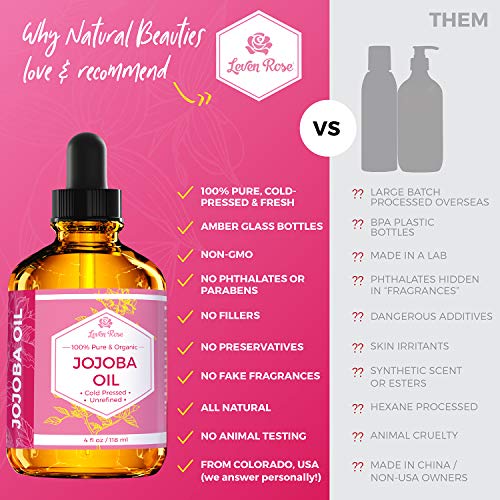Jojoba Oil and Rose Water Facial Toner Set for Skin & Hair - 4 oz Each