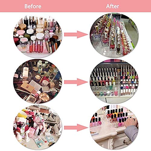 Wadrac 3 Tiers Acrylic Nail Polish & Essential Oils Display Stand – 2PCS