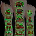 96 PCS Firefighter Firetruck Pre-Cut Luminous Glow in the dark Temporary Tattoos for Kids | Super Cute Themed Birthday Party Favors, Supplies, Decorations, Fake Tattoo Stickers Gifts for Boys Girls
