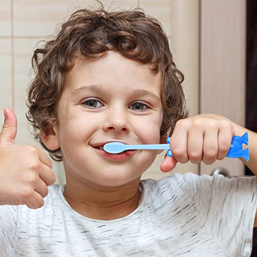 Gerrii 400 Pcs Kids Soft Kangaroo Shape Toothbrushes with Covers - Bulk Pack