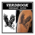 Waterproof Temporary Tattoos: 2-Sheet Tattoo Kit with Realistic Body Stickers, Semi-Permanent Tattoos for Adults Lasting 7-15 Days ? Safe for Men & Women, Eagle Tattoo Pattern