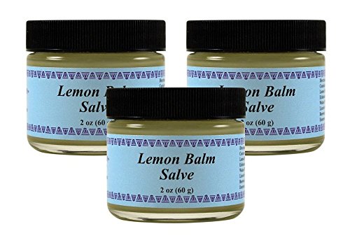 Lemon Balm Skin Salve - Natural Skin Care Cream for Gentle Moisturization - 2 oz Pack of 3