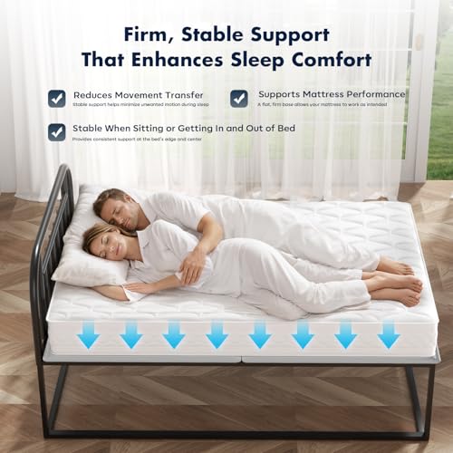 Full Size Bunkie Board 10mm Gray Mattress Support - Anti-Sag, Noise-Free, Low Profile