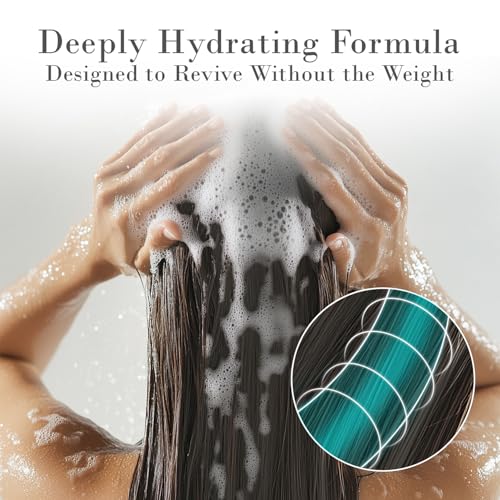 Hydrating Shea Butter & Hibiscus Hair Mask - Deep Conditioning for Dry Damaged Hair 6.8oz