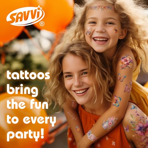 Savvi - 17 Teenage Mutant Ninja Turtles Temporary Tattoos: Skin-Safe Ink, Great for Parties and Everyday Wear, Gifts for Teens and Adults, Made in the USA [2 sheets, 17 count]