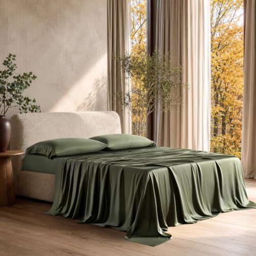 EverGrace TENCEL Cooling Sheet Set Full - Dark Olive Green