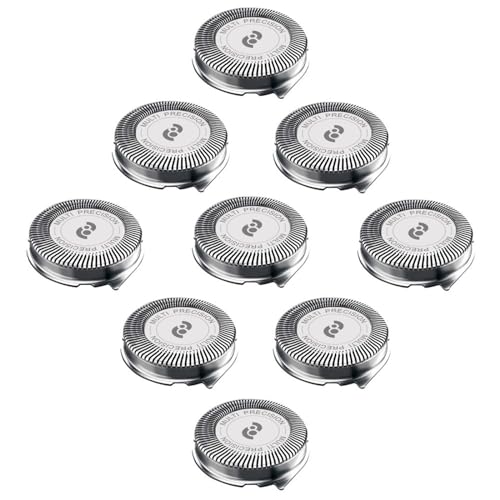 9pcs Replacement Heads for Philips Norelco Aquatec Shaver HQ8 - Compatible with Series AT810, AT830, AT850, and More