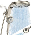 RAINVISTA Brushed Nickel Rain Shower Head with Handheld Combo, High Pressure Magnet