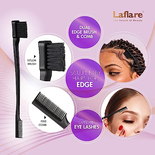 Hair Braiding Rack with Comb Set & Gel Wristband - Wood Color Combo3