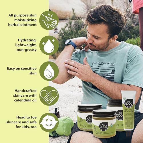 All Good Goop Organic Skin Care Recovery Balm 4oz Pack of 2 - All-Purpose Moisturizer & Soothing Salve with Calendula & Lavender