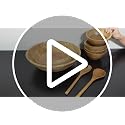 Extra Large Wooden Salad Bowl 15 Inch with Serving Utensils - Handcrafted Mango Wood Family Serving Bowl - X-Large
