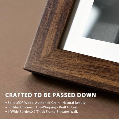 Brown Solid Wood 24x36 Poster Frame Set of 4 - Gallery Wall Hanging