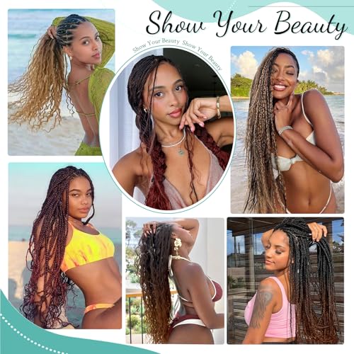 Balayage Curly Human Braiding Hair 20 Inch for Boho Braids - MOTFIN