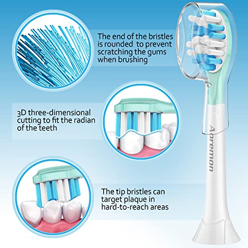 Aoremon Toothbrush Replacement Heads for Sonicare C3 - White, 10 Count