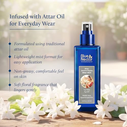 Long-Lasting Jasmine Body Mist with Fig Leaf - Floral Attar Spray, 3.38 Fl Oz - Floral Jasmine / 3.38 Fl Oz