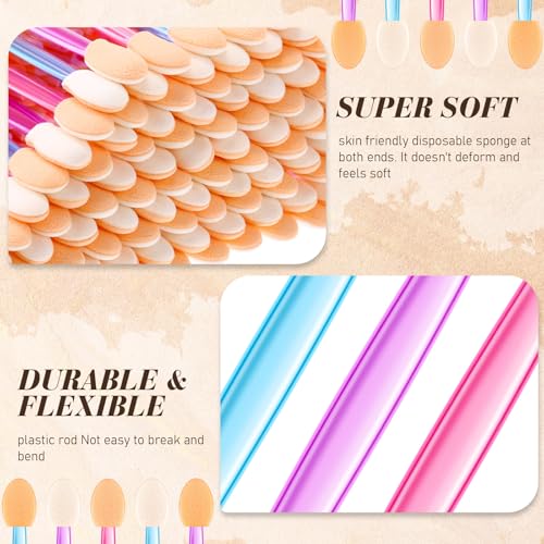 Disposable Eyeshadow Applicators 1000 Pcs Dual Sides Makeup Sponges for Eye Shadow & Beauty