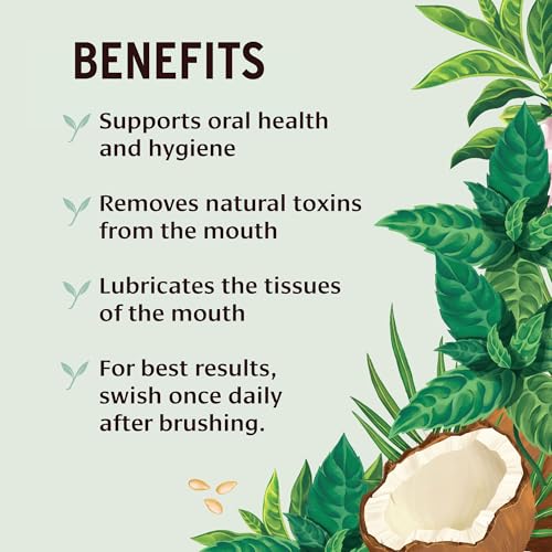 Banyan Botanicals Organic Mint Oil Pulling Mouthwash 8 Fl Oz Pack of 2