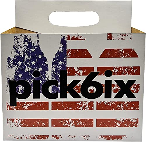 Flag Cardboard Carrier for 12oz Bottles - 6 Pack, Pick Six Flag - 150 ct