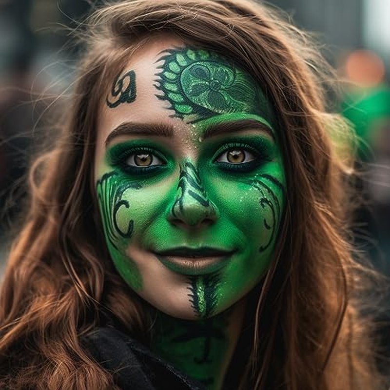 ColorMaster Green Eye Black Face Body Paint Stick (0.75oz) | Face Paint, Body Paint, & Foundation Cream Makeup