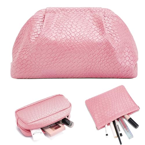 BOYATU 04-Light Watery Pink Travel Makeup Bags Organizer – Large Clutch & Organizer, Bridal Evening