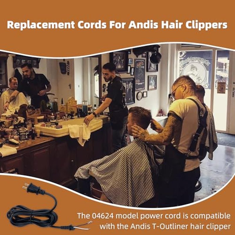 04624 Trimmer Cord Replacement for Andis T-Outliner Clippers Hair Trimmer (2 Wires)