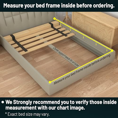 Treaton Full Size Wooden Bunkie Board 0.68-Inch Bed Slats 72x54 Beige - Standard / Full