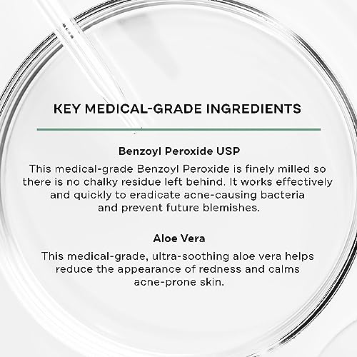 10% Benzoyl Peroxide Acne Face Wash with Aloe Vera – Replenix, 6.7 fl oz