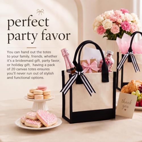 Sweetude Canvas Tote Bag Bulk Sublimation Totes 20x15.75x11.8 Inches
