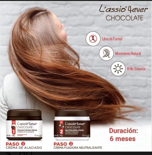 Chocolate Hair Straightener Kit - Long-Lasting Alaciado, Anti-Frizz, 6 Months