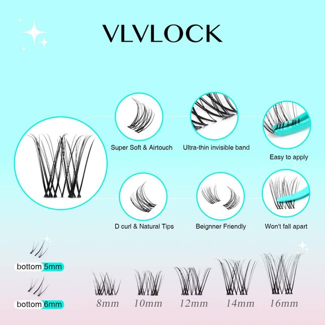 DIY Lash Clusters Kit with Clear Band & Bottom Lashes - Ivy Kit