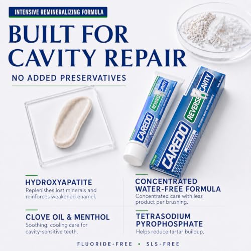 Fresh Mint Hydroxyapatite Cavity Repair Toothpaste 3.5oz - Remineralizing & Sensitivity Relief - Travel Size