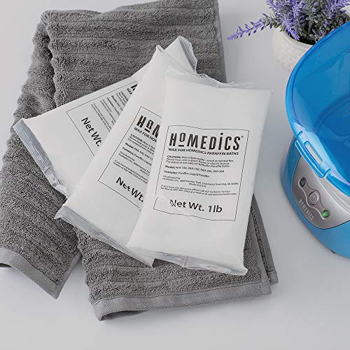 Homedics Paraffin Wax Refill for ParaSpa, 2 lb Pack of 2 - Unscented, Dyes-Free